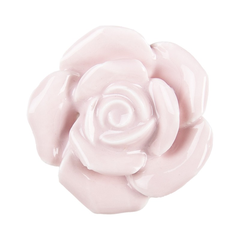 Clayre & Eef Deurknop  Ø 4.5 cm Roze Keramiek