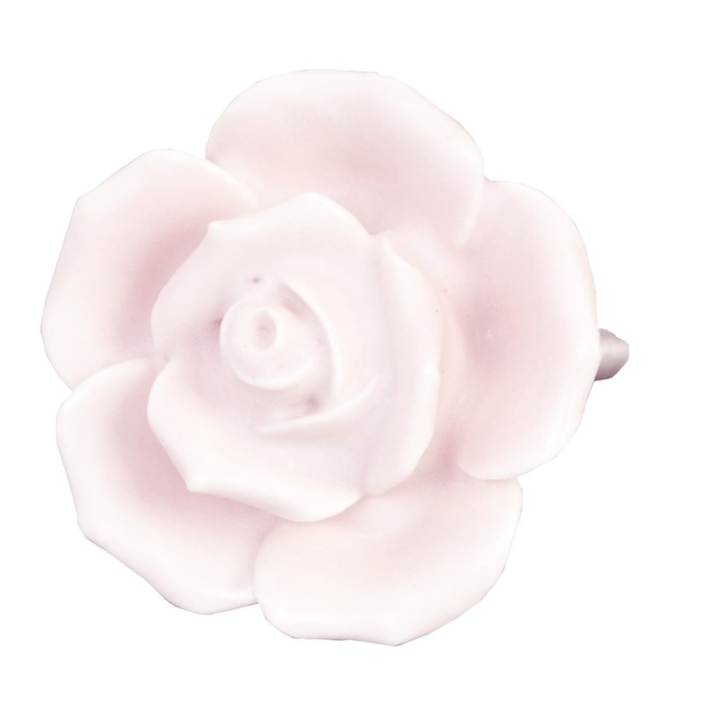 Clayre & Eef Deurknop  Ø 4.5 cm Roze Keramiek