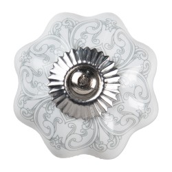Clayre & Eef Pomello Ø 4 cm Bianco Grigio  Ceramica