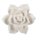 Clayre & Eef Poignée de porte Ø 5 cm Blanc Marron Céramique