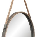 Clayre & Eef Mirror Ø 47x3 cm Grey Iron Round