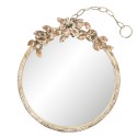 Clayre & Eef Specchio 38x44 cm Color oro Ferro Legno Rotondo