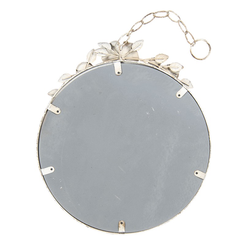 Clayre & Eef Spiegel  38x44 cm Goudkleurig Ijzer Hout Rond