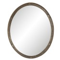 Clayre & Eef Miroir 22x27 cm Marron Plastique Ovale