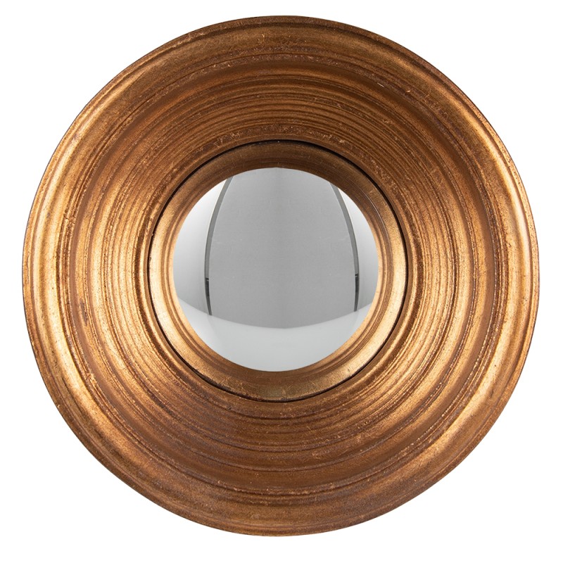 Clayre & Eef Spiegel Ø 19 cm Goldfarbig Kunststoff Rund