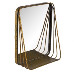 Clayre & Eef Spiegel 26x32 cm Kupferfarbig Metall