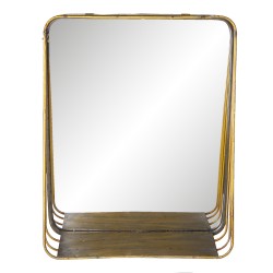 Clayre & Eef Mirror 34x42 cm Copper colored Metal Rectangle