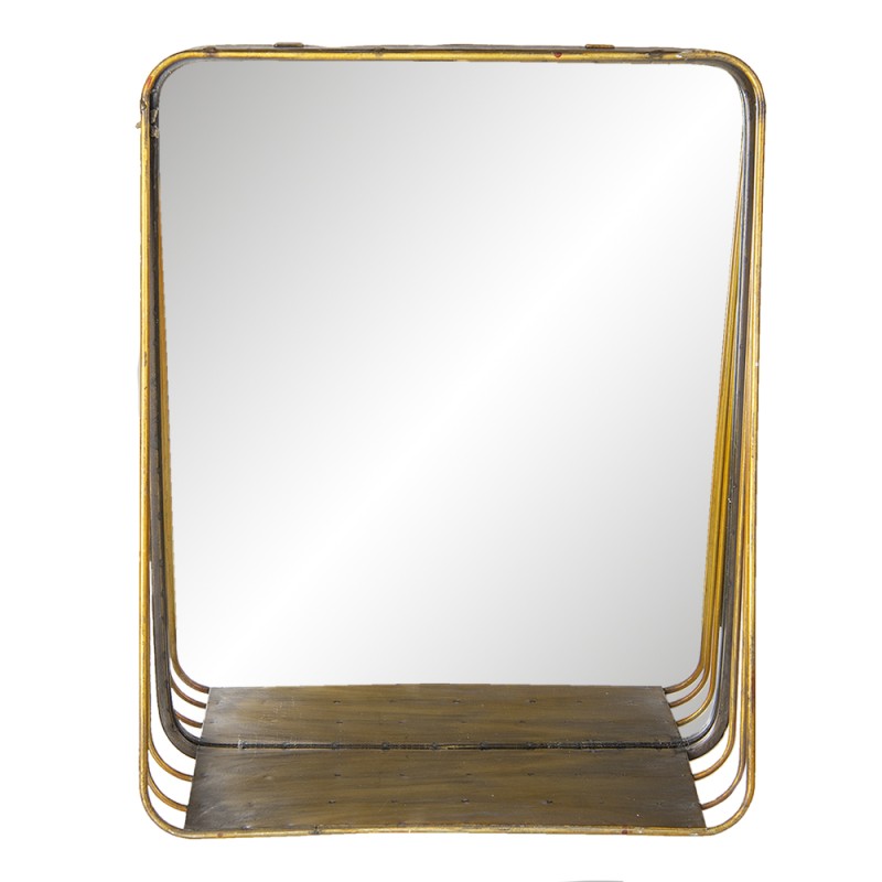 Clayre & Eef Spiegel 34x42 cm Kupferfarbig Metall Rechteck