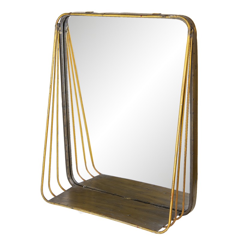 Clayre & Eef Spiegel 34x42 cm Kupferfarbig Metall Rechteck