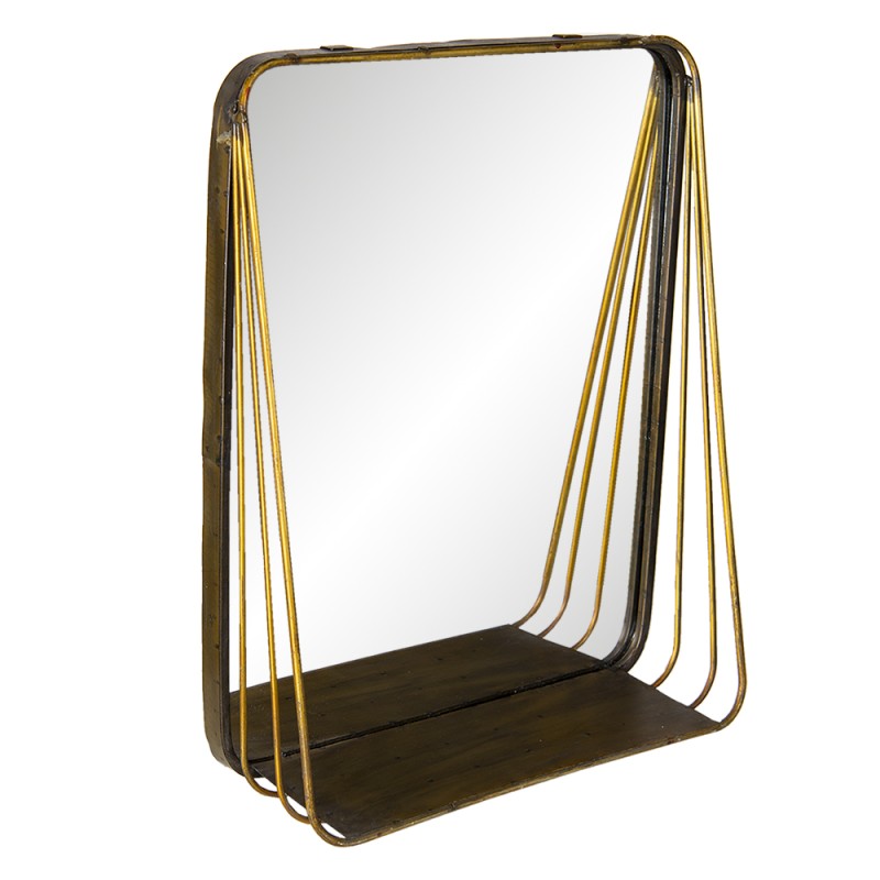 Clayre & Eef Spiegel 34x42 cm Kupferfarbig Metall Rechteck