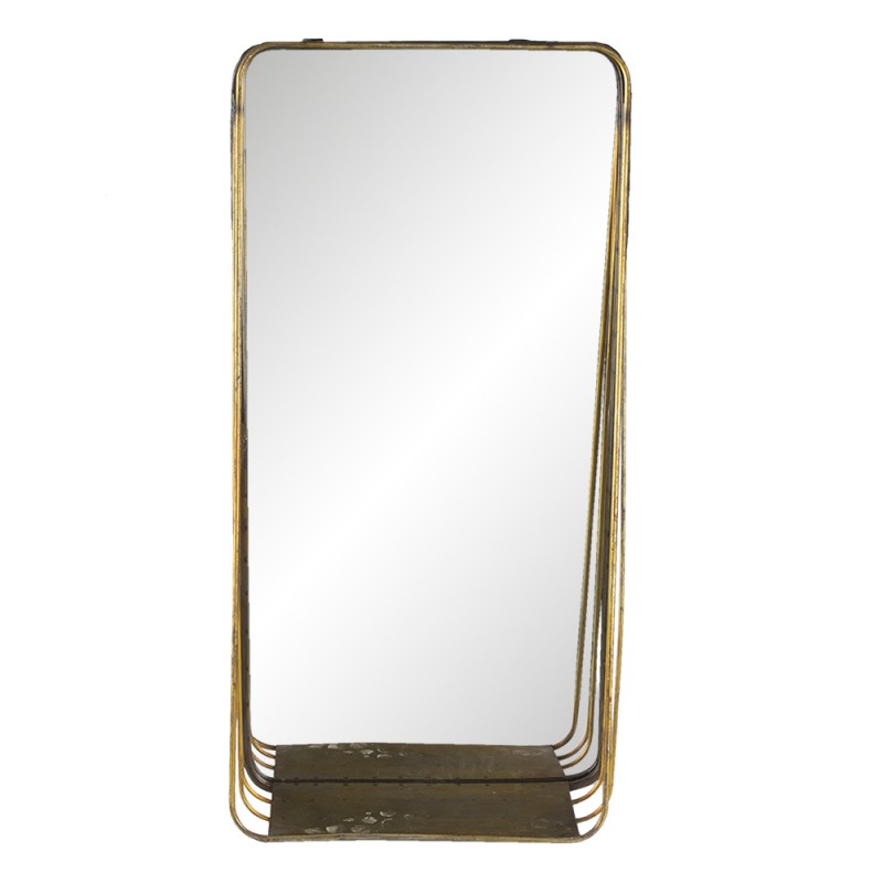 Clayre & Eef Miroir 29x59 cm Couleur cuivre Métal Rectangle