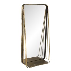 Clayre & Eef Miroir 29x59 cm Couleur cuivre Métal Rectangle