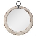 Clayre & Eef Miroir Ø 41 cm Gris Marron Métal Verre Rond