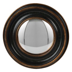 Clayre & Eef Specchio Ø 23 cm Marrone Plastica Rotondo