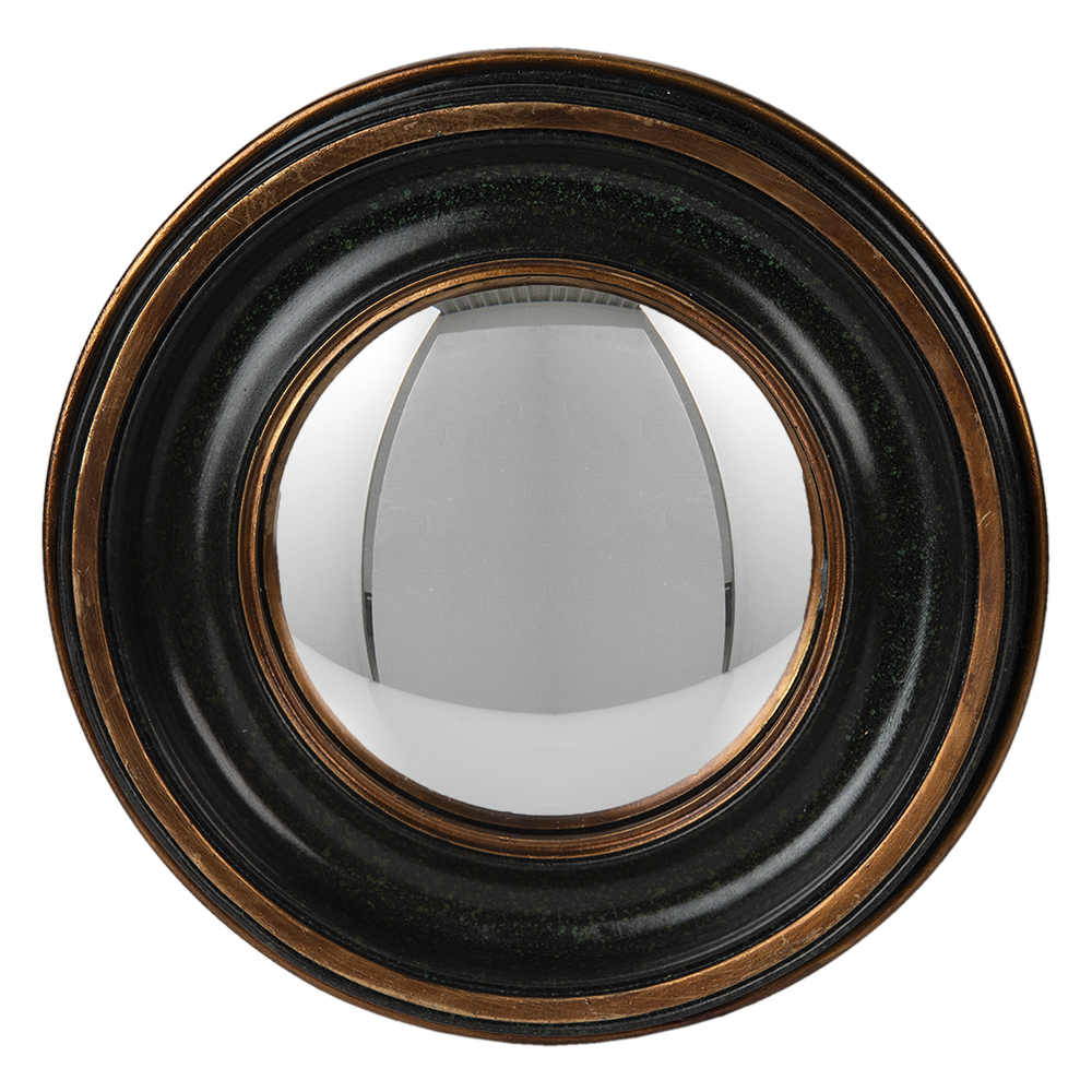Clayre & Eef Spiegel Ø 23 cm Bruin Polyresin afbeelding