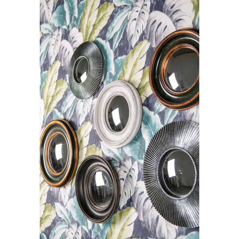 Clayre & Eef Mirror Ø 23 cm Brown Plastic Round