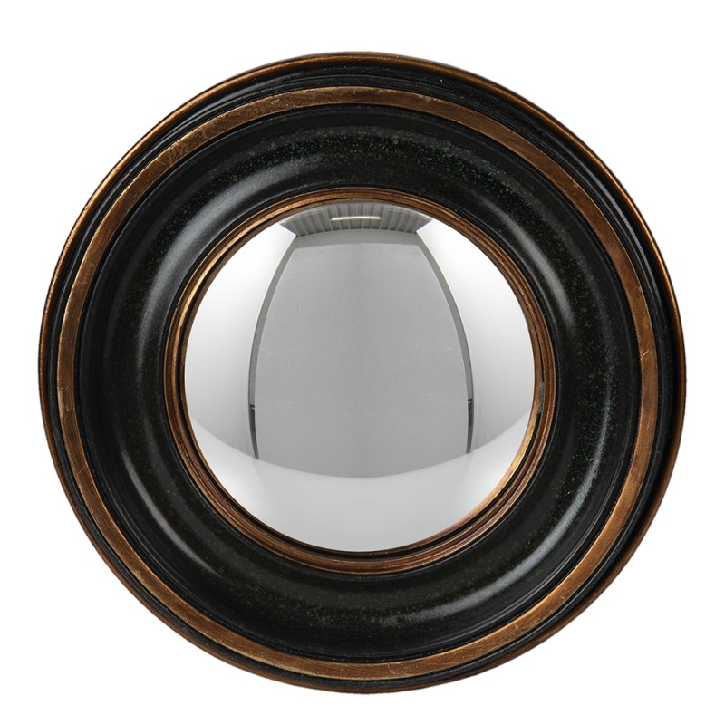 Clayre & Eef Specchio Ø 29 cm Marrone Plastica Rotondo