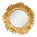 Clayre & Eef Spiegel Ø 25 cm Goldfarbig Kunststoff Rund