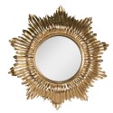 Clayre & Eef Miroir Ø 51 cm Couleur or Plastique