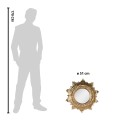 Clayre & Eef Miroir Ø 51 cm Couleur or Plastique