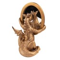 Clayre & Eef Specchio da terra Drago 16x25 cm Color oro Plastica Vetro