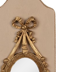 Clayre & Eef Spiegel 20x2x44 cm Beige Goldfarbig Kunststoff Glas