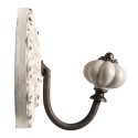 Clayre & Eef Gancio da parete 10x10x10 cm Bianco Metallo Rotondo