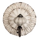 Clayre & Eef Wandhaak  10x10x10 cm Wit Metaal Rond