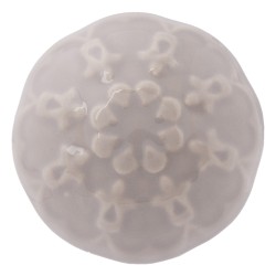 Clayre & Eef Pomello Ø 4 cm Beige Ceramica Rotondo Fiori