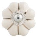 Clayre & Eef Deurknop  Ø 4x3 cm Beige Keramiek
