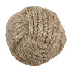 Clayre & Eef Poignée de porte Ø 4 cm Marron Jute Rond