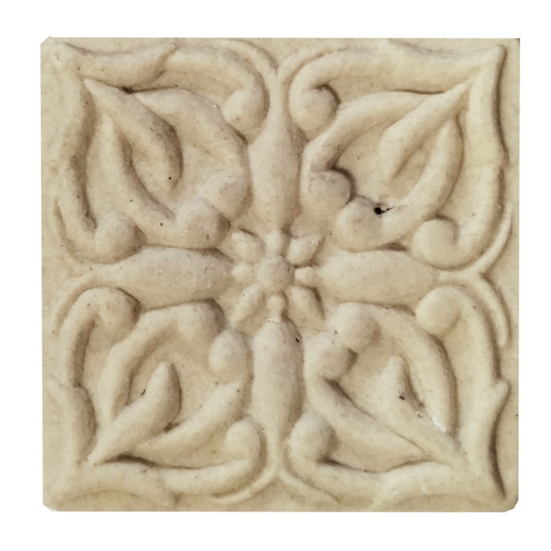 Clayre & Eef Pomello 4x4 cm Beige Ceramica Quadrato