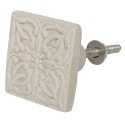 Clayre & Eef Pomello 4x4 cm Beige Ceramica Quadrato