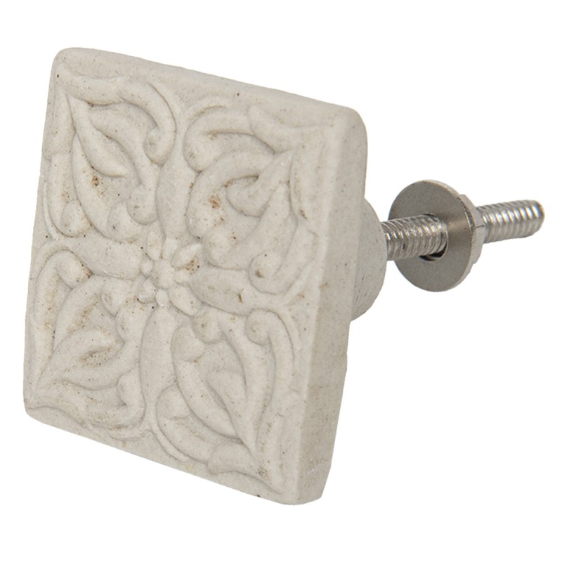 Clayre & Eef Pomello 4x4 cm Beige Ceramica Quadrato
