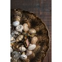 Clayre & Eef Poignée de porte Ø 4 cm Marron Beige Céramique Rond
