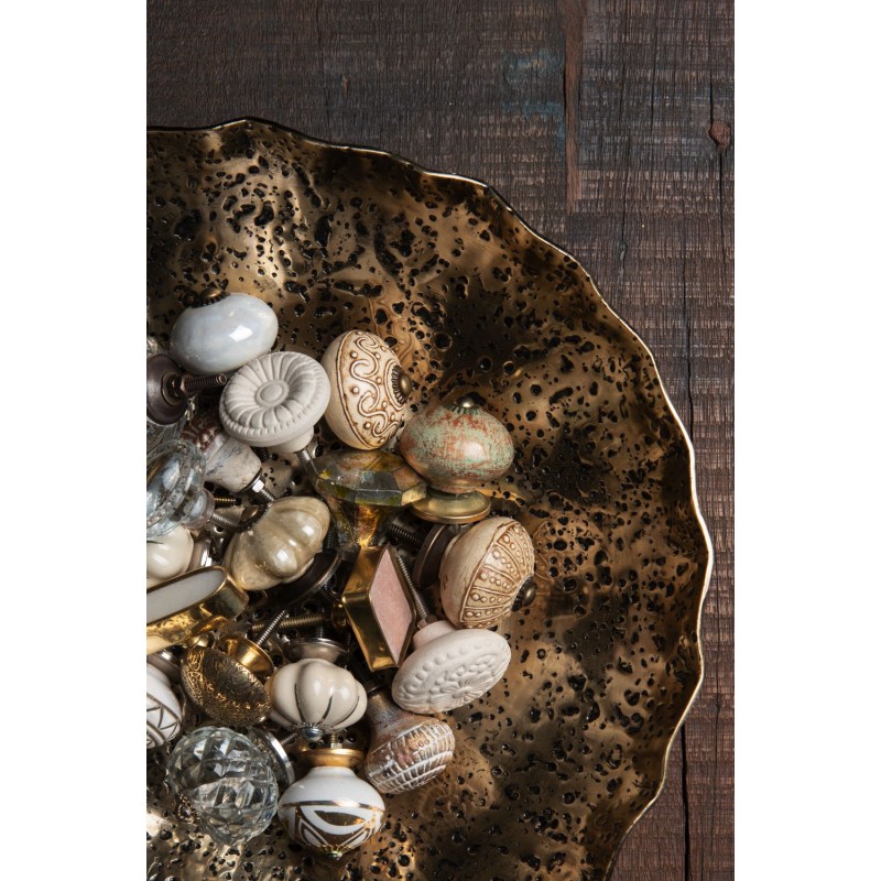 Clayre & Eef Pomello Ø 4 cm Marrone Beige Ceramica Rotondo