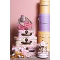 Clayre & Eef Carillon Ø 11x19 cm Bianco Rosa  Plastica Cavallini