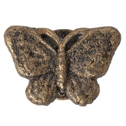 Clayre & Eef Poignée de porte Papillon 8 cm Couleur or Fer