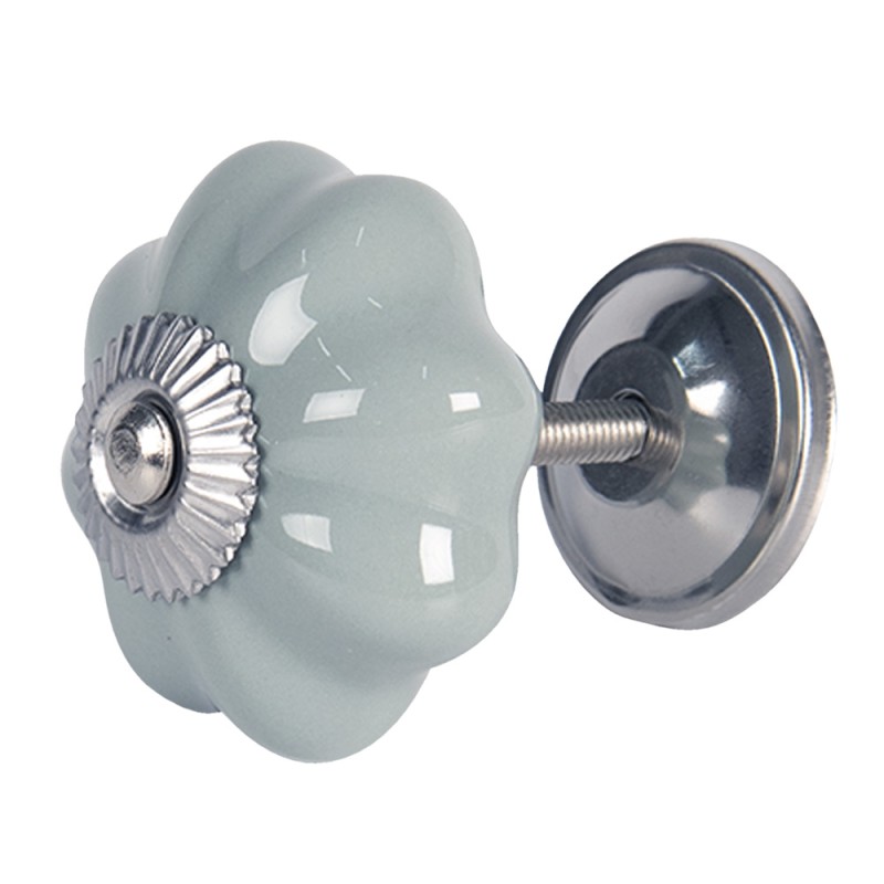 Clayre & Eef Türknauf Ø 4 cm Grau Keramik