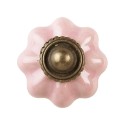 Clayre & Eef Deurknop  Ø 4 cm Roze Keramiek