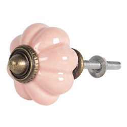 Clayre & Eef Deurknop  Ø 4 cm Roze Keramiek