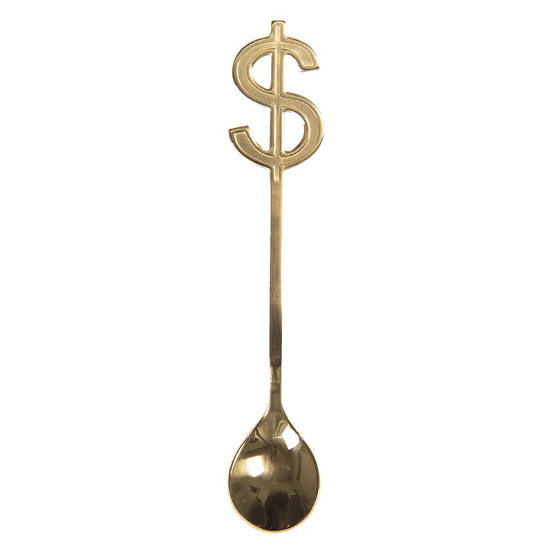 Clayre & Eef Essloffel 15 cm Goldfarbig Metall Dollar