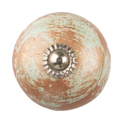 Clayre & Eef Deurknop  Ø 4x4 cm Bruin Keramiek Rond