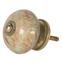 Clayre & Eef Deurknop  Ø 4x4 cm Bruin Keramiek Rond
