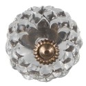 Clayre & Eef Pomello Ø 4x4 cm Trasparente Vetro Rotondo