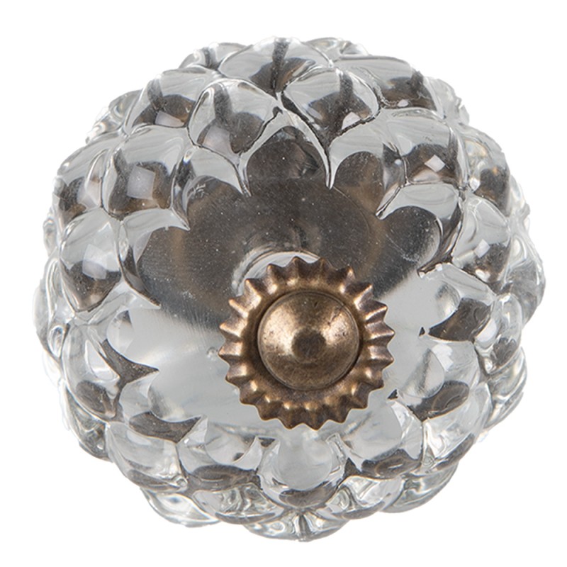 Clayre & Eef Pomello Ø 4x4 cm Trasparente Vetro Rotondo