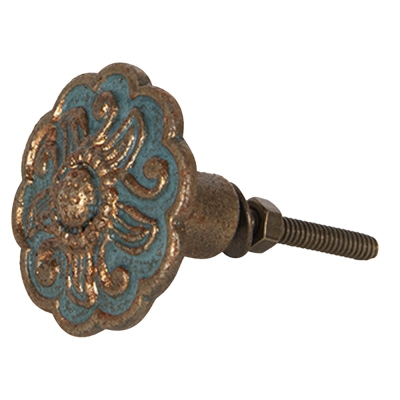Clayre & Eef Deurknop  Ø 3x4 cm Bruin Metaal
