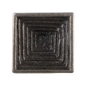 Clayre & Eef Door Knob 3x3x4 cm Grey Metal Square