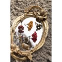 Clayre & Eef Pomello Ø 4 cm Rosso Ceramica