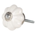 Clayre & Eef Door Knob Ø 4 cm White Ceramic